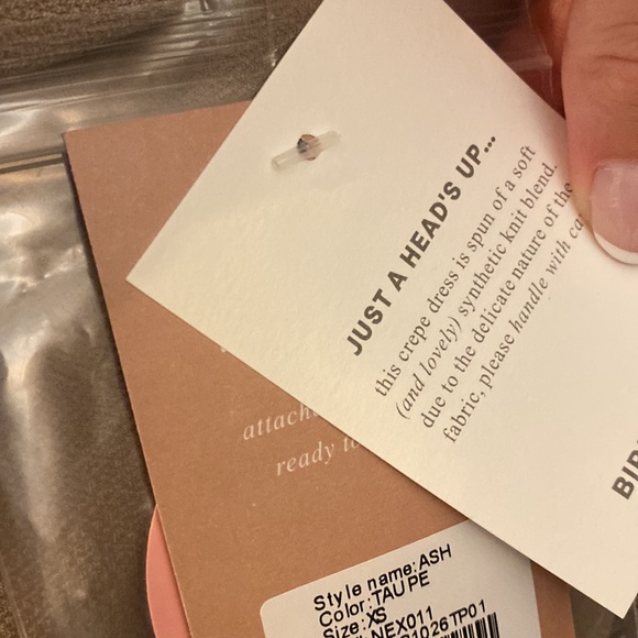 Brand new Birdy Grey - Taupe ‘Ash’ in crepe material bridesmaid dress in xs - Picture 5 of 5